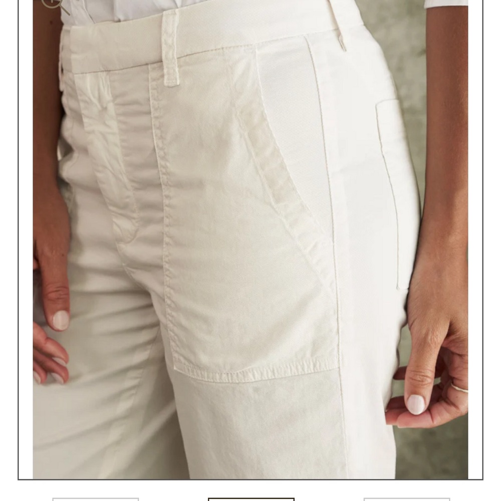 Frank & Eileen Blackstone Utility Pant in Chalk Women's 12 - Picture 4 of 7